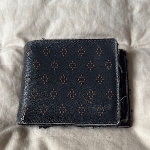 Coach Black and Brown Patterned Wallet very worn